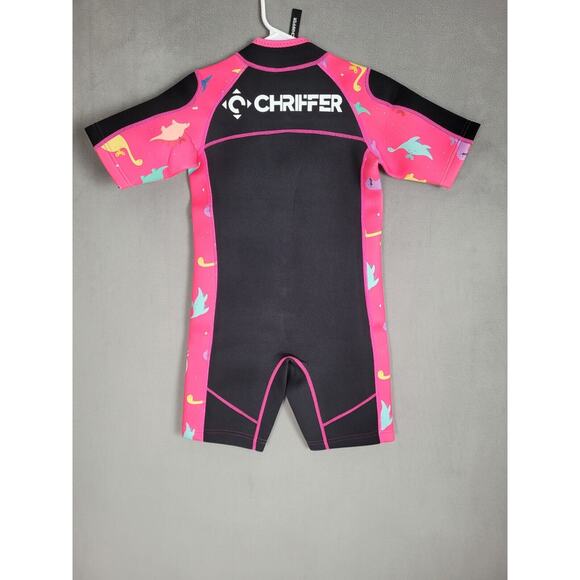 Chriffer Girls Kids Wetsuit Shorty Wet Suit Front Zip 2mm Neoprene Large - Picture 7 of 8